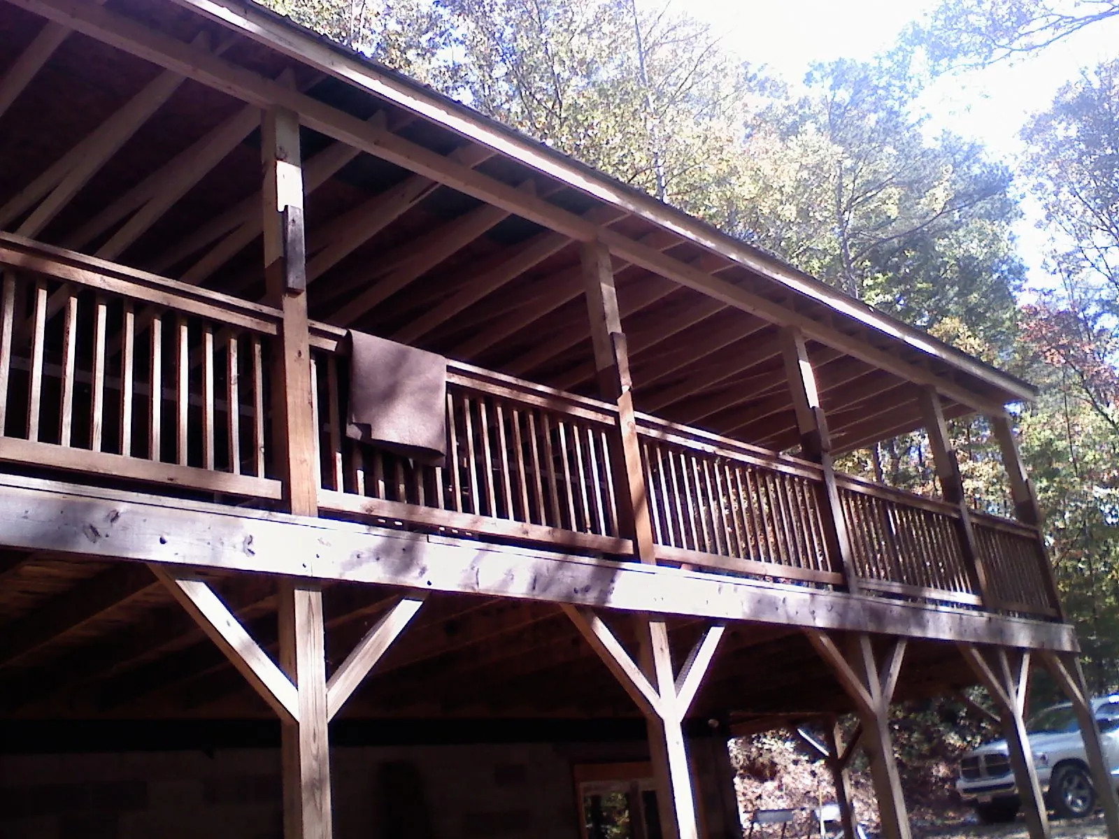 Timber framing under a new elevated porch and deck — Roof Leak Repair in Hardeeville by Roofing Brothers